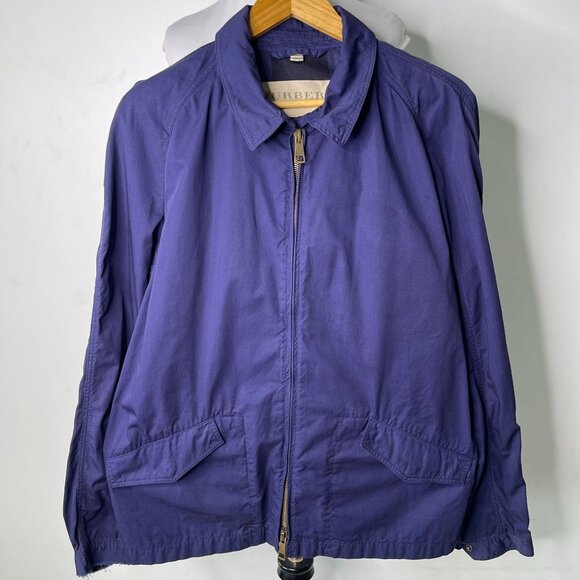 Burberry Brit Women's Navy Blue Harrington Zip Up Jacket Size XXL - Picture 1 of 16
